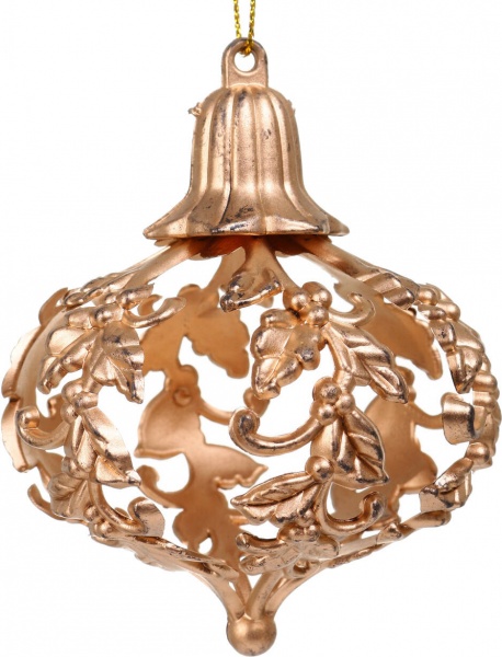 Декоративная подвеска Волчок 7x9 см золотой NY21044