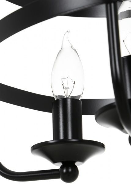 Люстра підвісна Vitaluce 4xE14 чорний V4078/4 