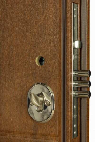 Дверь входная Термо House-703 улица дуб бронзовый 2050x1200 мм правая