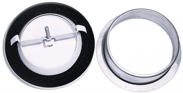 Рамка вентиляционная вытяжная (анемостат) EVF 150 мм металл белый 