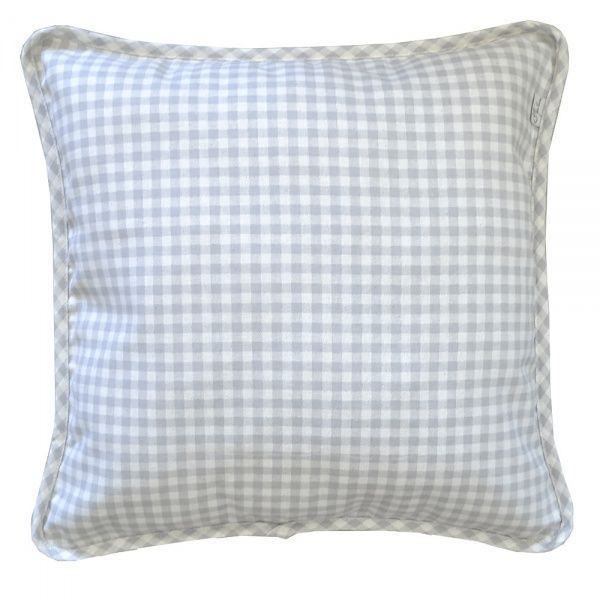 Подушка декоративна Bella 45x45 см сірий в клітинку Прованс 