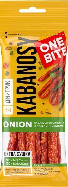 Снеки ДМИТРУК Kabanosy One Bite Onion 50 г 