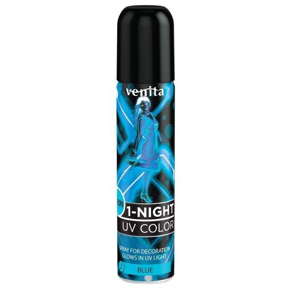 Спрей тонуючий Venita 1-Night UV Color №2 неоновий синій 50 мл