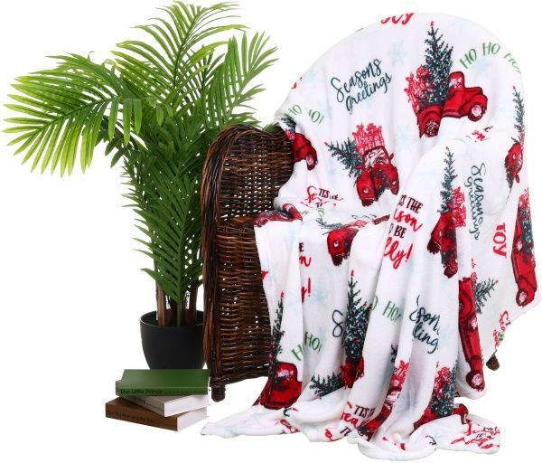 Плед Merry Cab 150x180 см белый с рисунком La Nuit 