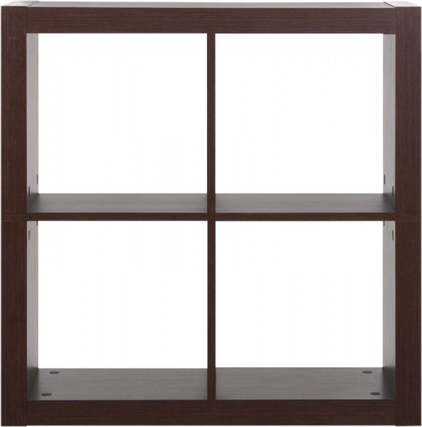 Полка книжная Inteo Кубус МИКС 2Х2 (3D HDF) 792x792x290 мм венге 