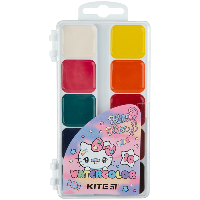 Краски акварельные Hello Kitty 10 шт. HK23-060 KITE
