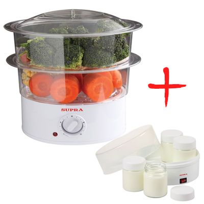 Пароварка Supra FSS-201 + йогуртница Supra YGS-104