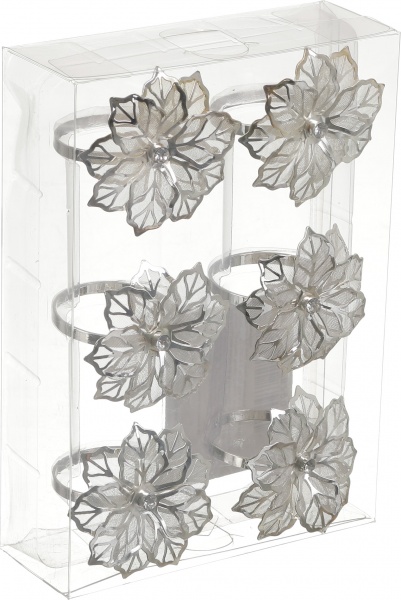 Набор колец для салфеток Flowers 15х11,5х5 см 6 шт