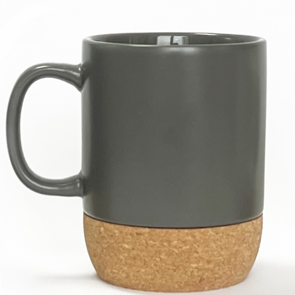 Чашка керамическая с подставкой 320 мл KP-14 GRAY