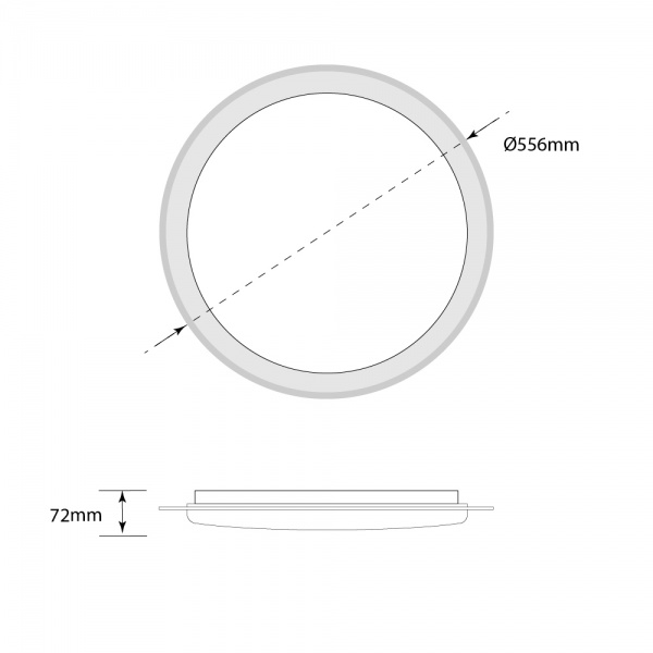 Світильник стельовий Светкомплект SG-555-68 RGB TX IR RC 68 Вт чорний 2800-6000+RGB К 