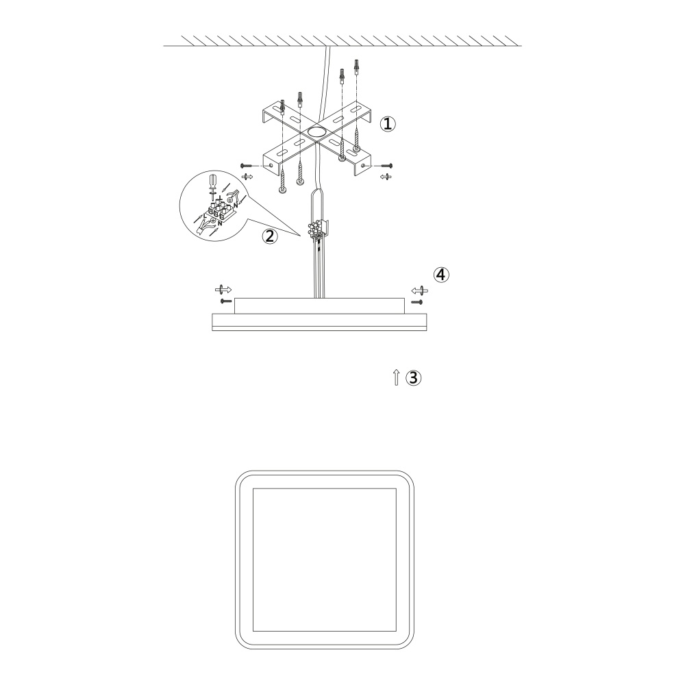Світильник стельовий Miorro LED Aroma з пультом ДУ метал/пластик 39,6 Вт білий 51-311-101