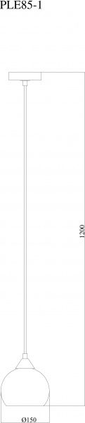 Подвес Accento lighting Bordo ALPL-PLE85-1 1x60 Вт E27 хром 