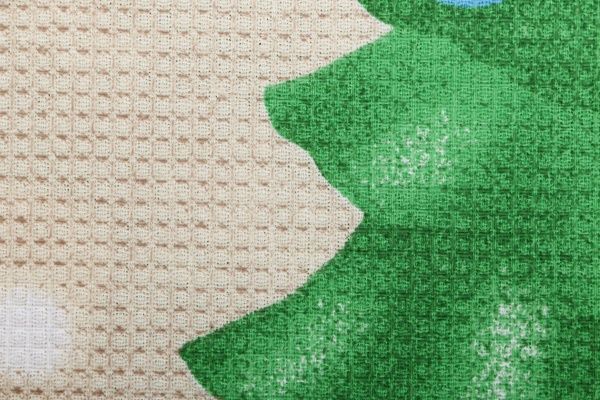 Полотенце вафельное Tree 44x60 см Прованс бежевый с рисунком 