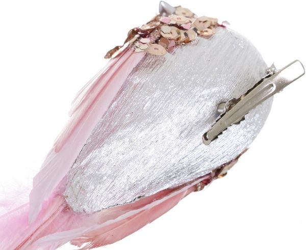 Декорація новорічна Пташка з пір'ям 20 см EPI-17A8517 