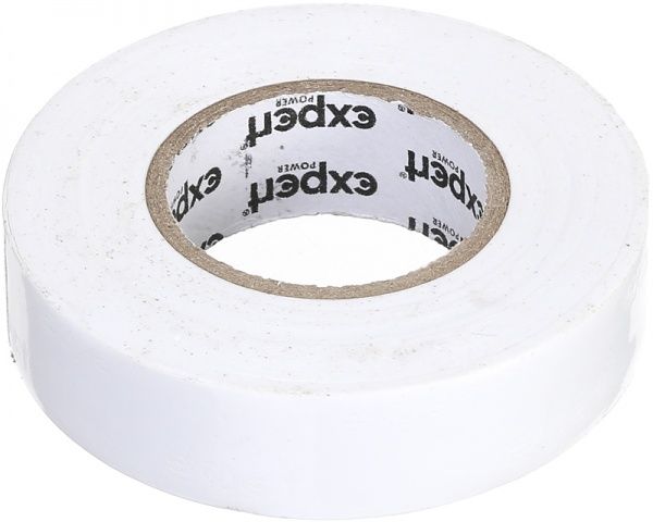 Изолента Expert Power 0,13x19 мм 25 м матовая белая ПВХ