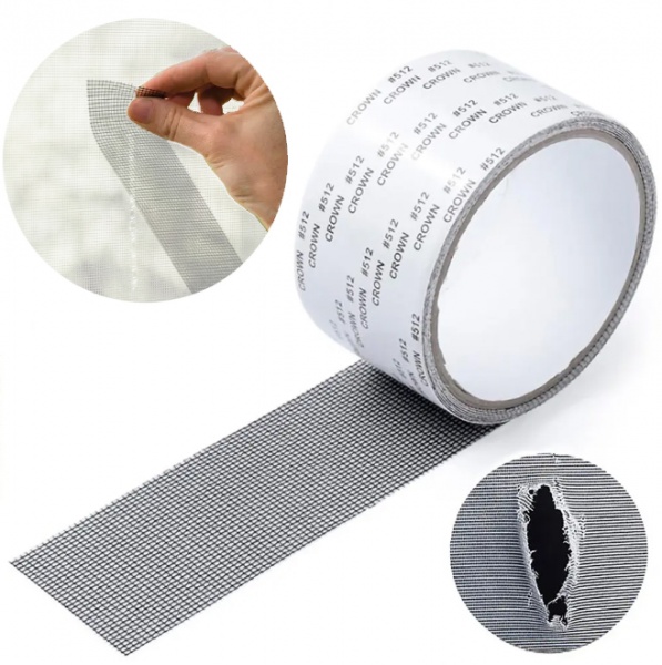 Стрічка клейка для москітної сітки чорна 50 мм 2 м 170 мкм