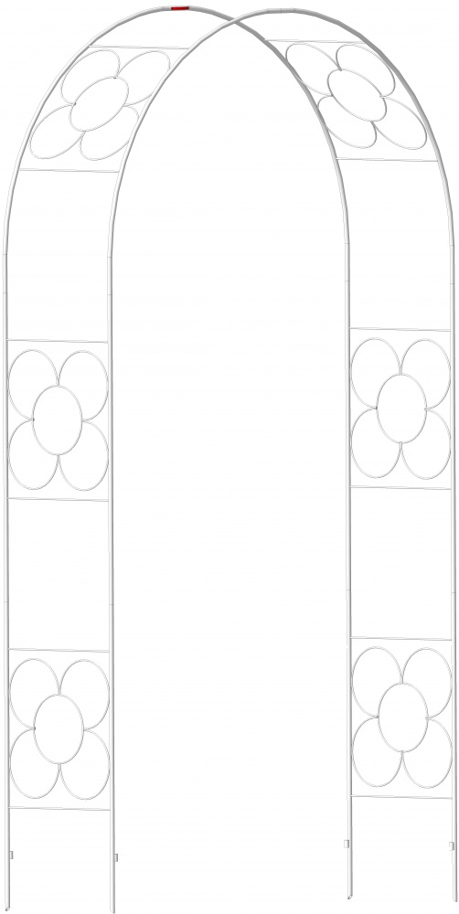 Арка садова Квітка 2400x1400x400 мм біла