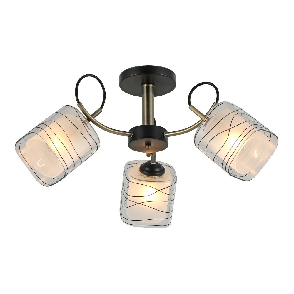 Люстра Miorro Milena 550х290 мм 3x40 Вт E27 латунь 51-311-149