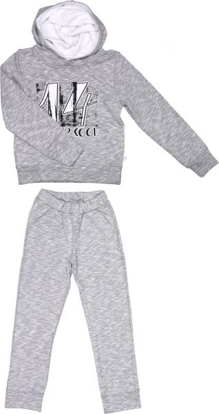 Спортивний костюм Фламінго для дівчинки 723-316 р.122 сірий із молочним 