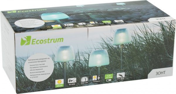 Світильник на сонячній батареї Ecostrum Парасоля блакитна 1,2 Вт IP44 блакитний 91062873 
