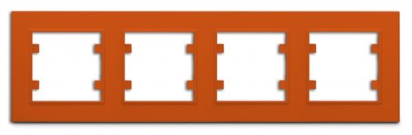 Рамка четырехместная Makel Karea горизонтальная оранжевый