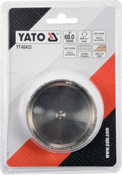 Сверло алмазное YATO 68 мм YT-60433