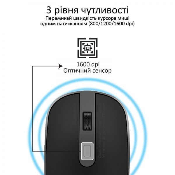 Мишка Promate Suave-2 Wireless Black