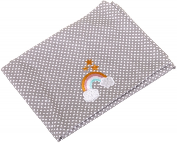 Комплект постільної білизни Papaella Горошок сірий із білим