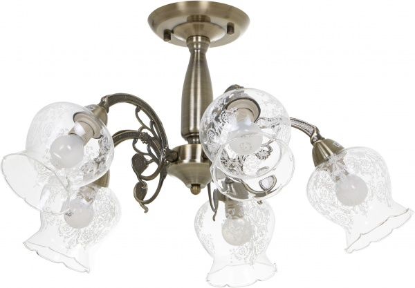 Люстра підвісна Luce 415 5xE14 латунь 