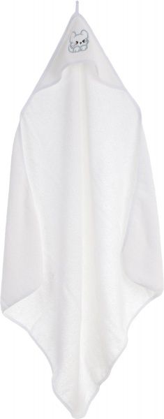 Полотенце Homeline уголок с вышивкой 90x90 см белый