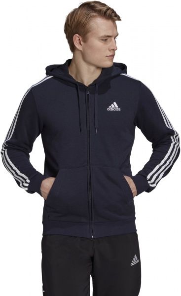 Джемпер Adidas M 3S FT FZ HD GK9033 р. XL чорний