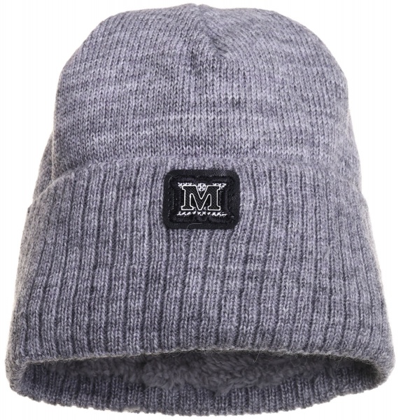 Шапочка дитяча для хлопчика Kraft+ р.50-52 сірий меланж 1624 