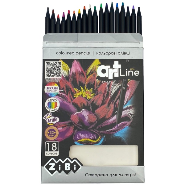 Карандаши цветные ZB.2433 18 цветов ZiBi