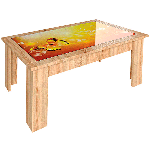 Стол журнальный Куб-02 бабочка 80х55 см дуб сонома