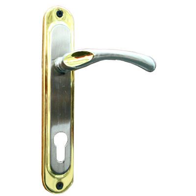 Ручка на планці Bruno 910К6 85 мм матовий нікель/золото