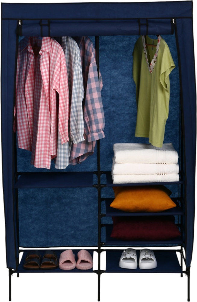 Тканинна шафа для одягу INDIGO 1730х1077х450 мм синій