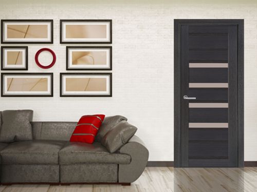 Дверное полотно Dverona Барселона ПГ 800 мм венге 