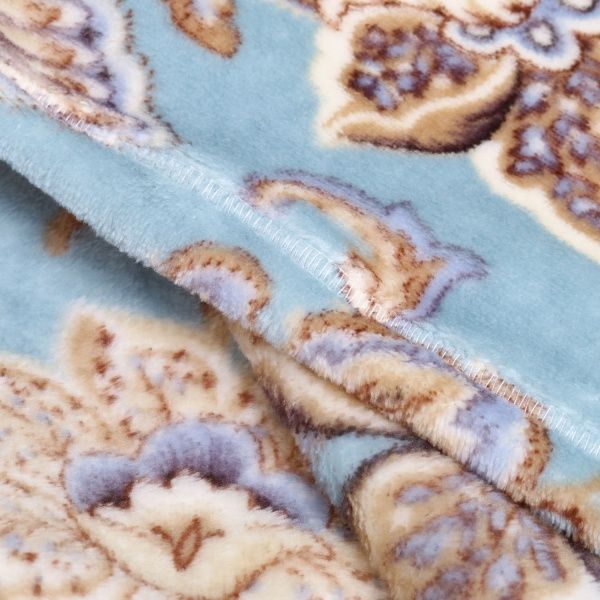 Плед Flower 160x200 см голубой с бежевым La Nuit 