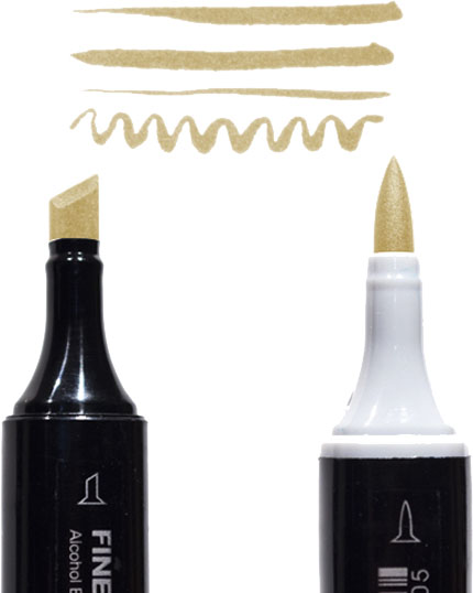 Маркер спиртовий FINECOLOUR EF102-7 темно-золотистий 