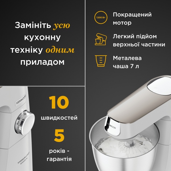 Кухонная машина Kenwood KVL65.001WH Titanium Chef Baker 