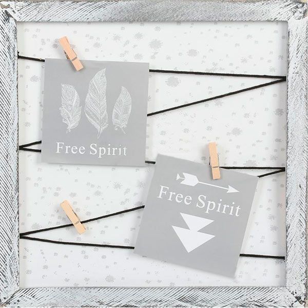 Фоторамка коллаж с прищепками 3 шт 30х30 см