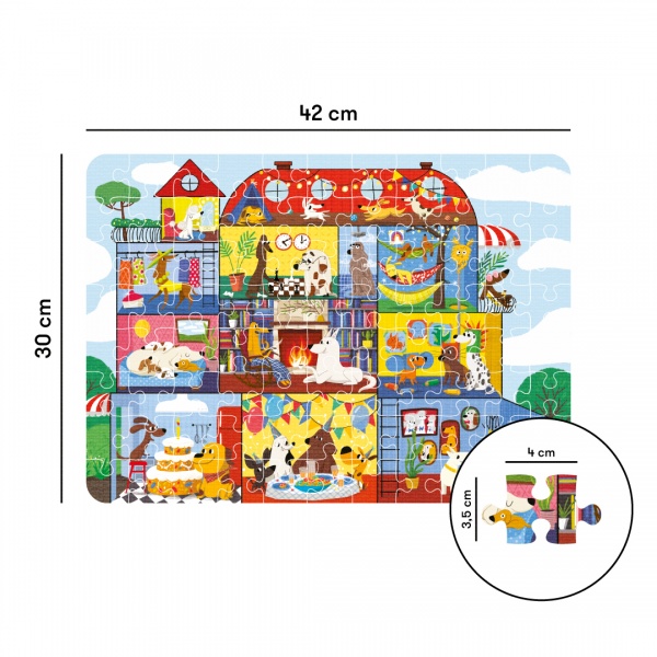 Пазли картонні Таємне життя собак 88 елементів orner-1554