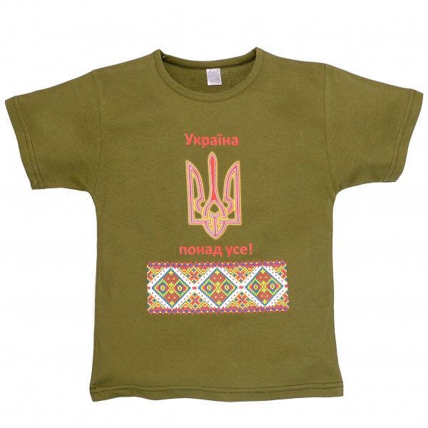 Футболка для хлопчиків Татошка р.164 хакі 0601301трз 