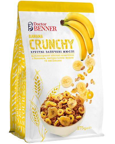 Кранчи Dr. Benner Банановые 375 г 