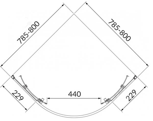 Душевое ограждение Cersanit Brasco 80X80X190 см S168-001