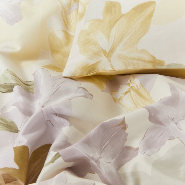 Комплект постільної білизни Roxana сімейний жовтий із білим La Nuit 