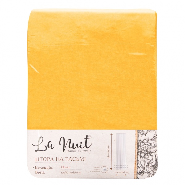 Штора BONA 150х280 жовтий La Nuit