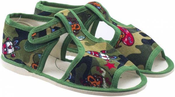 Тапочки для мальчиков Экотапок р.30 зеленый 1075 