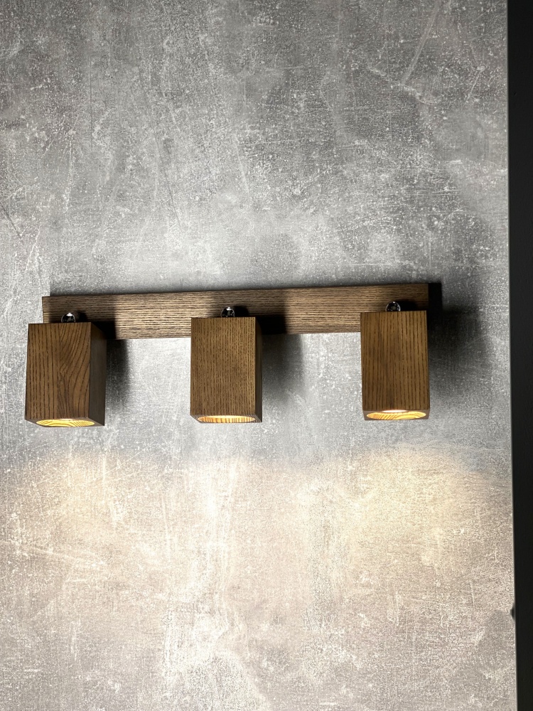 Спот Iterna Cube 3xGU10 ясен темний LW0623