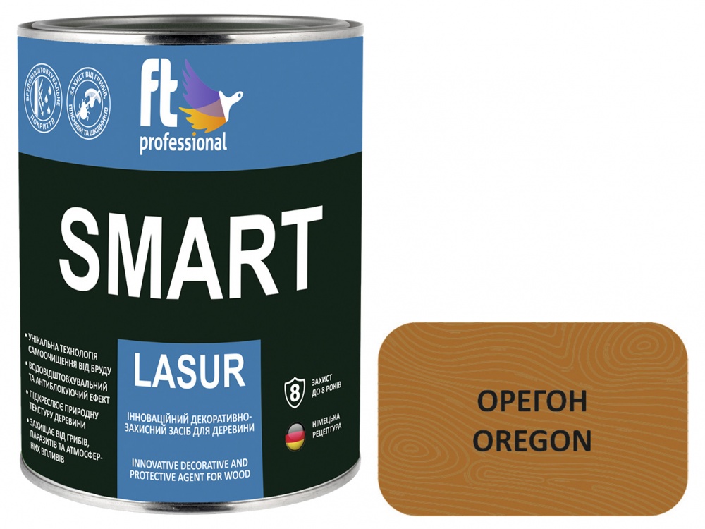 Захисний засіб FT Professional SMART LASUR орегон шовковистий мат 0,9 л